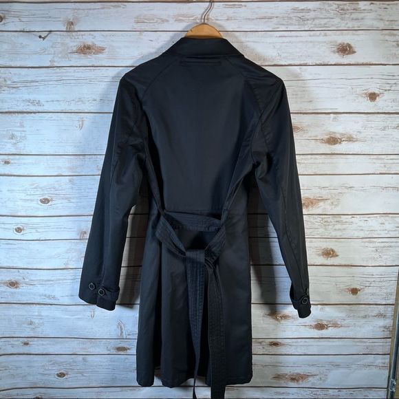 Jacob Black Trench Coat with Peaka Boo Pink Interior | Size Medium | Vintage - Picture 7 of 9